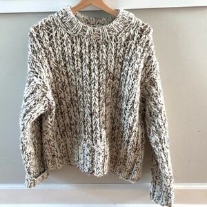 THEORY Marled wool and cashmere-blend sweater